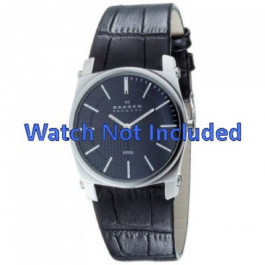 Watch strap Skagen 859LSLB Leather Black 16mm